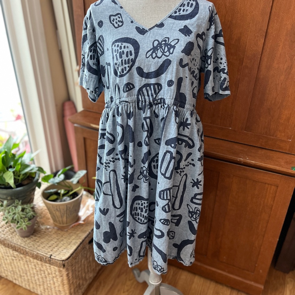 Gorman Blue V-Neck Sundress